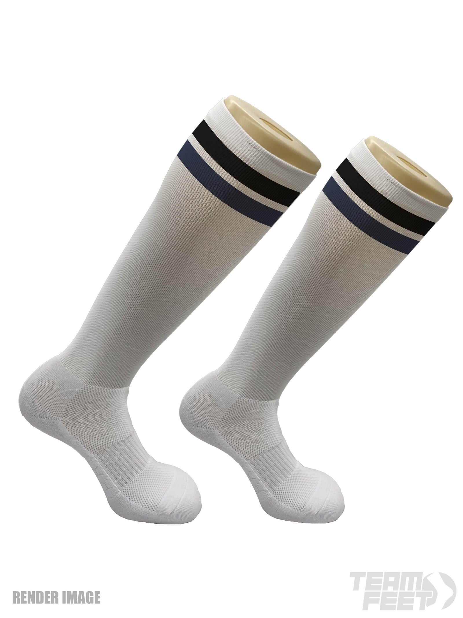 GAMEDAY DOUBLE STRIPE - KNEE (BLACK/NAVY)