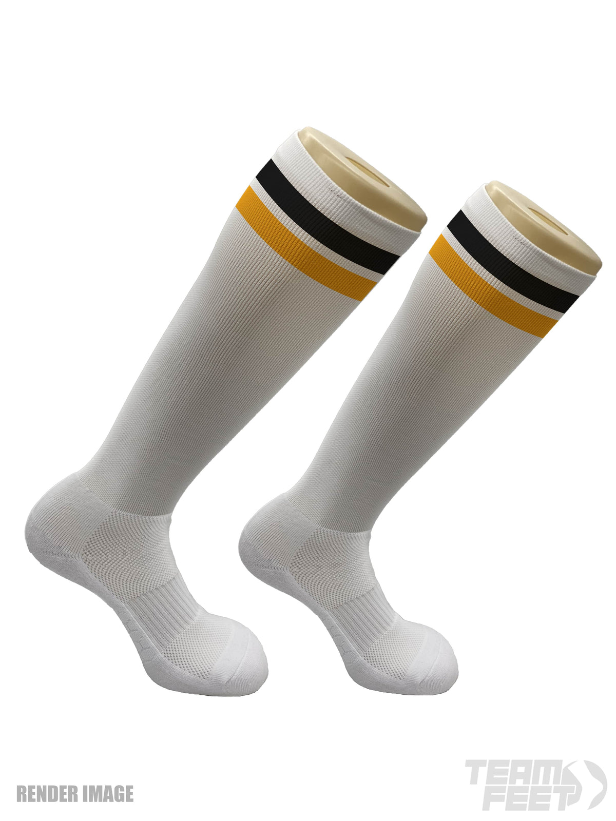 GAMEDAY DOUBLE STRIPE - KNEE (BLACK/YELLOW)