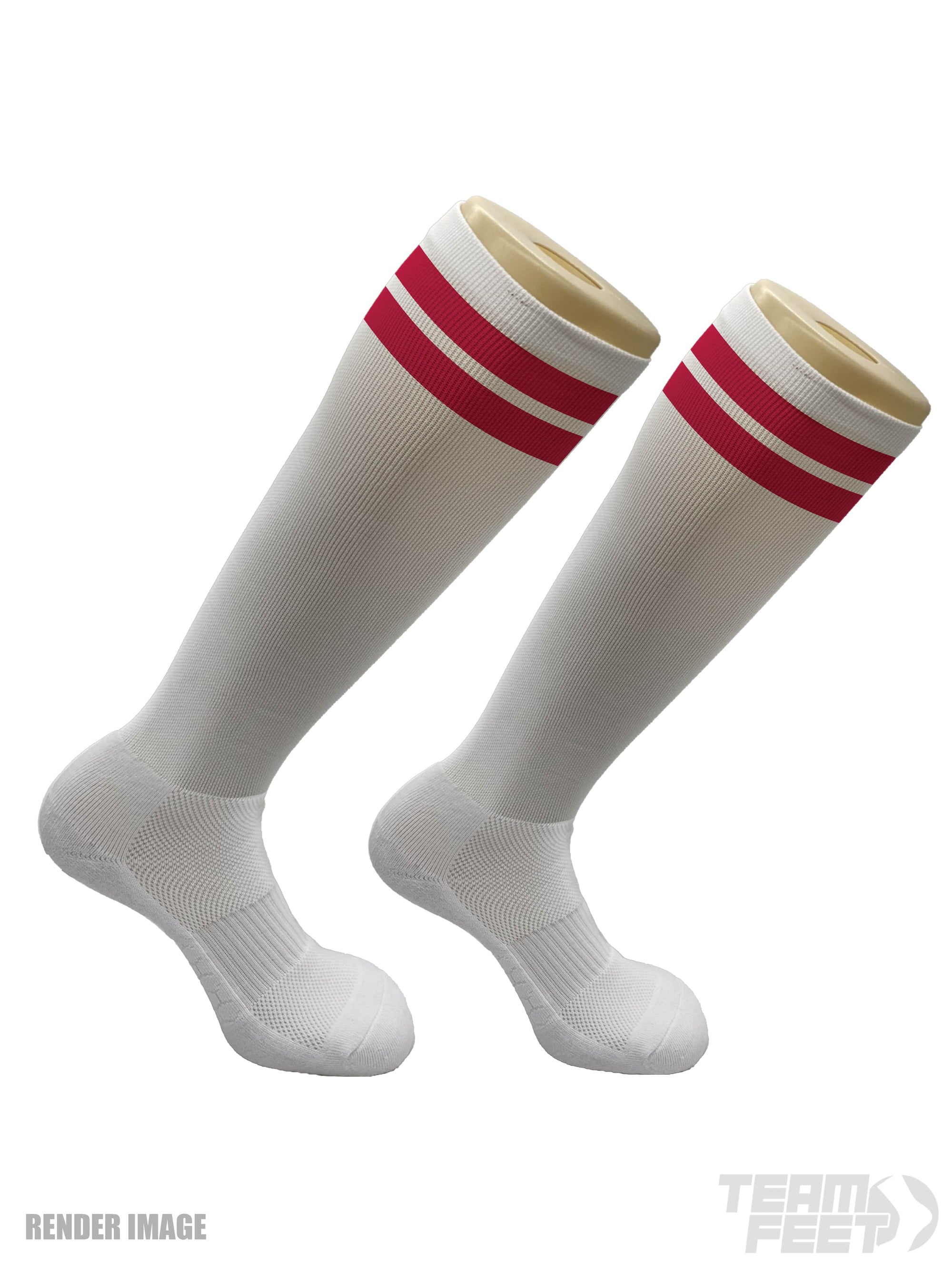 GAMEDAY DOUBLE STRIPE - KNEE (RED/RED)