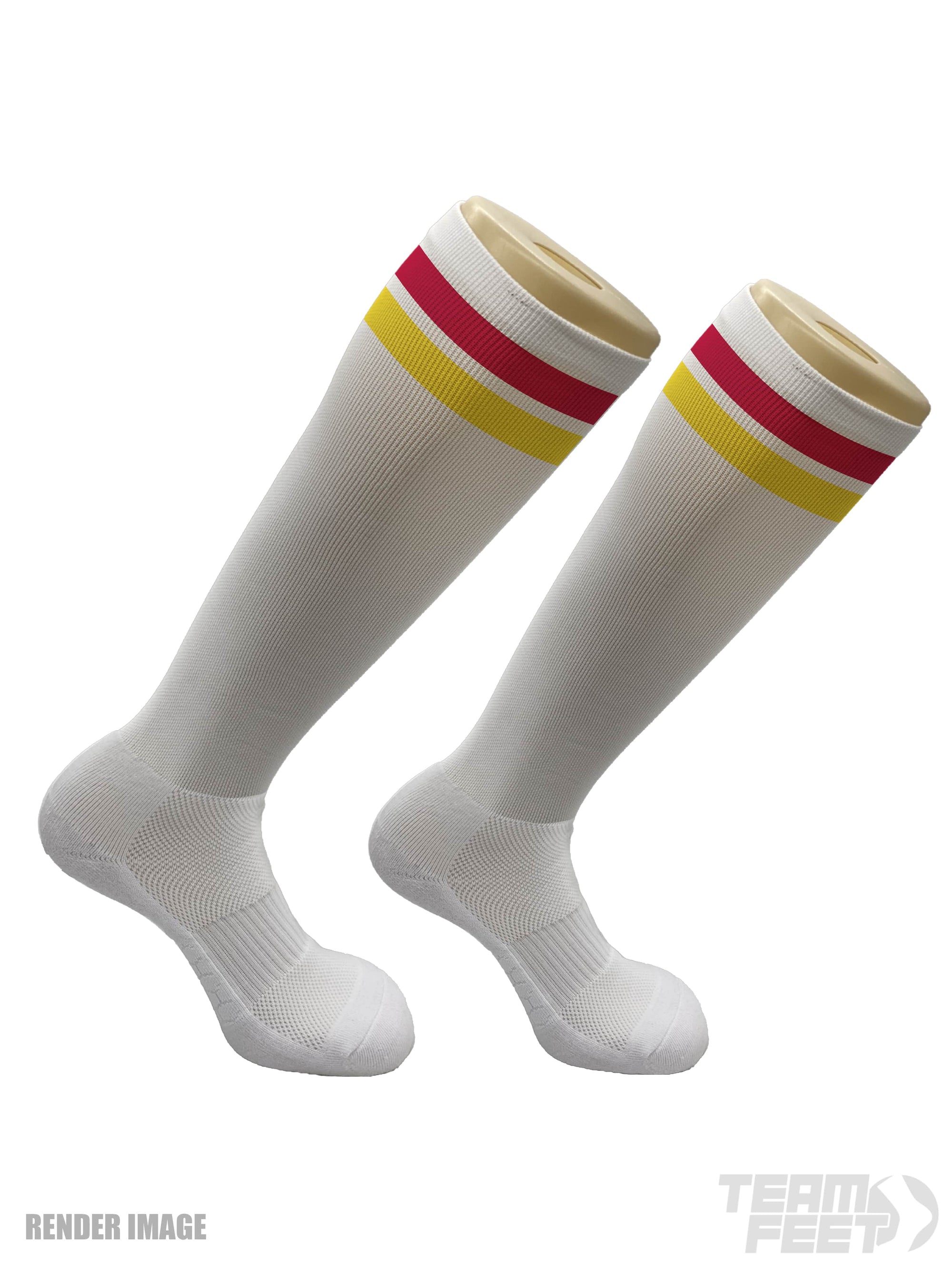 GAMEDAY DOUBLE STRIPE - KNEE (RED/YELLOW)